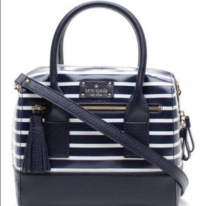 Kate Spade crossbody handbag in navy and white